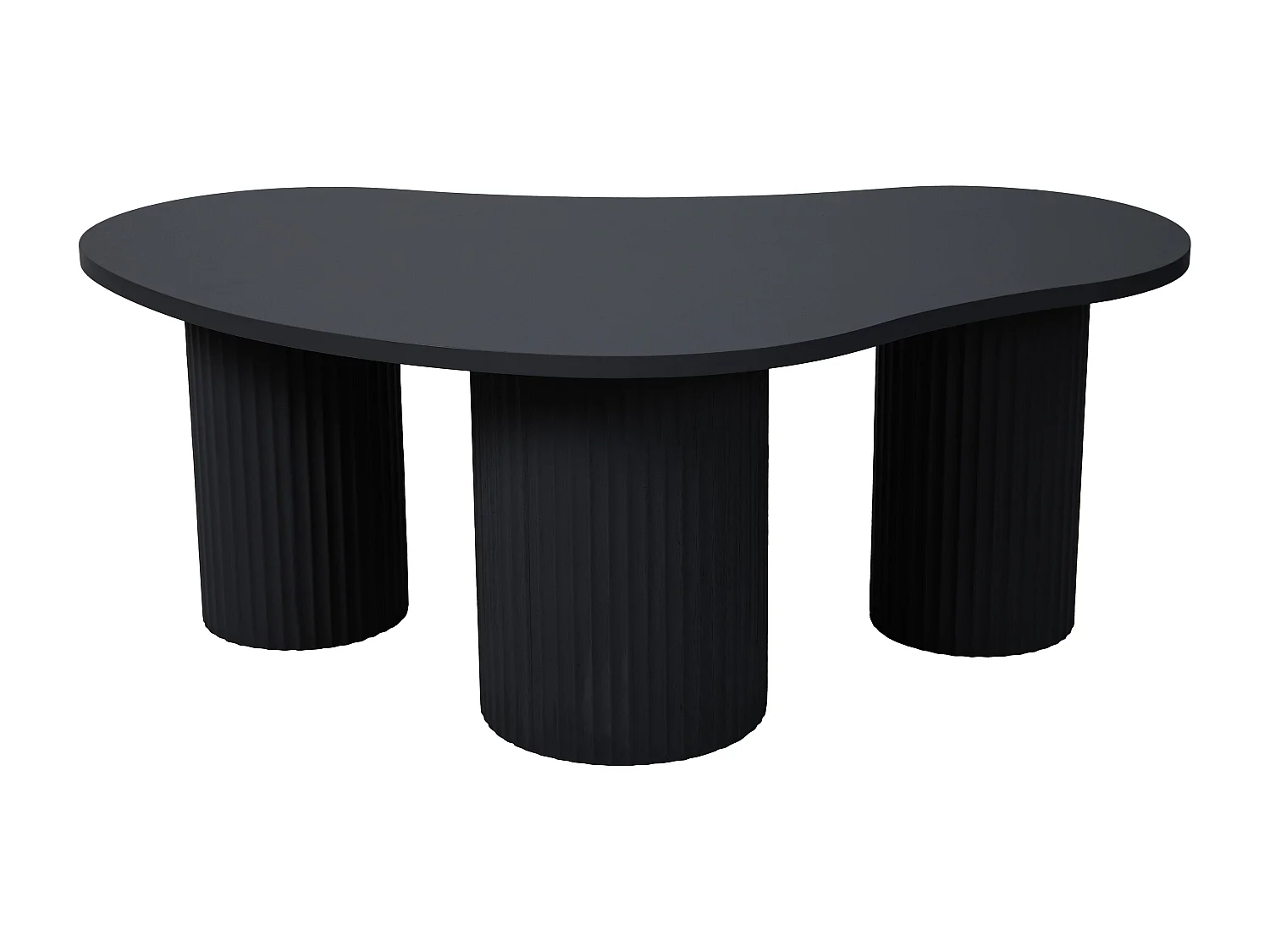 Table basse en MDF décor mélaminé noir