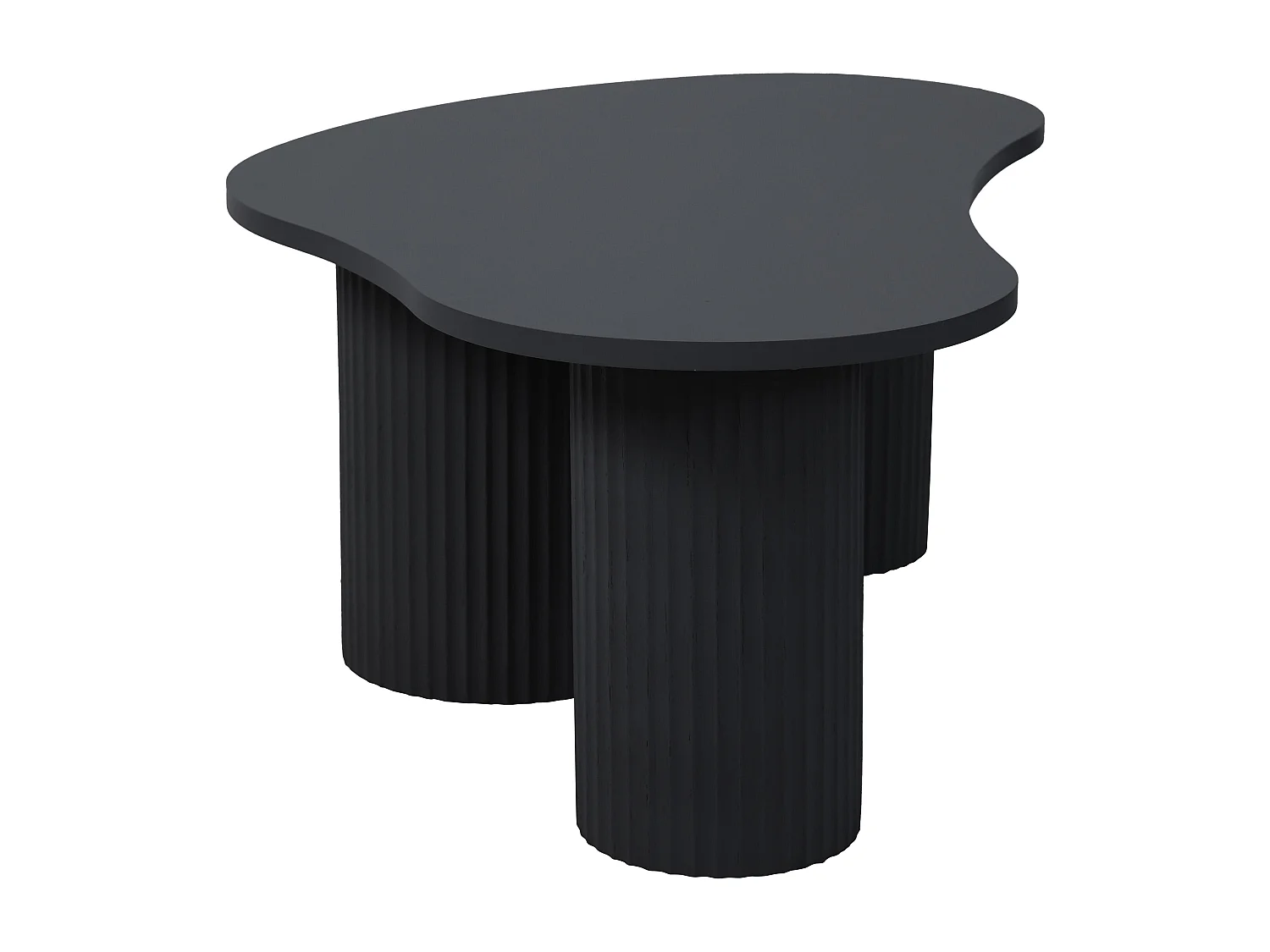 Table basse en MDF décor mélaminé noir