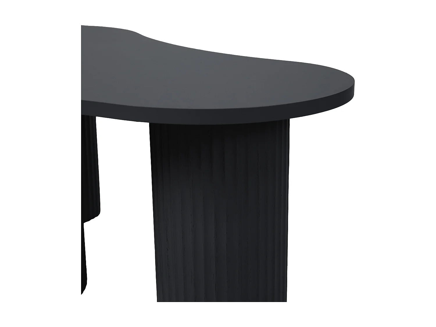 Table basse en MDF décor mélaminé noir