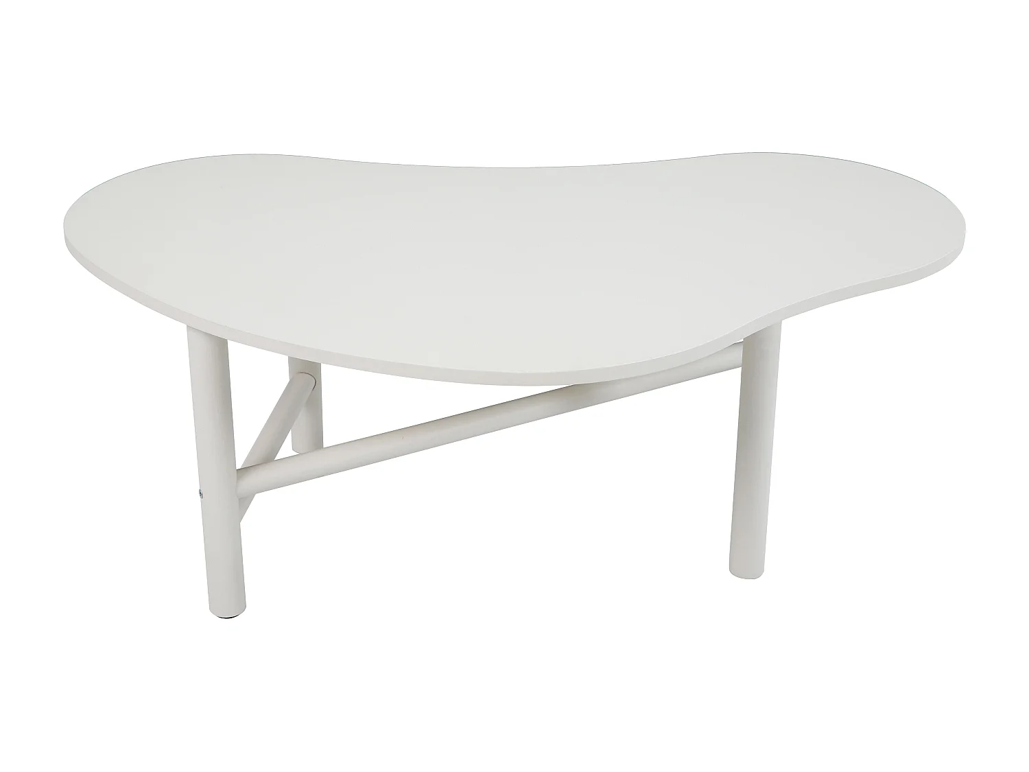 Table basse décor mélaminé écru