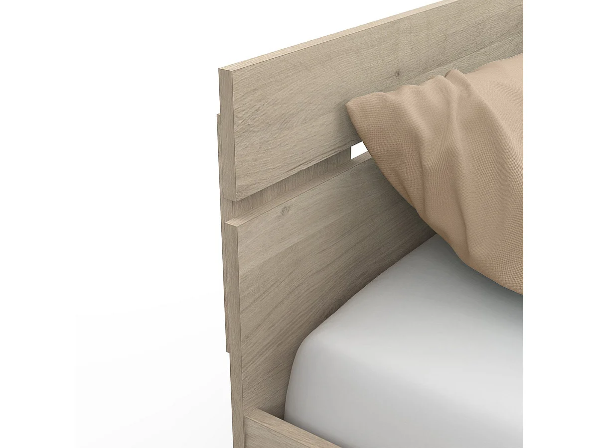 Lit 140X200 cm 2 tiroirs et 1 niche L204,3 cm - MICHIGAN