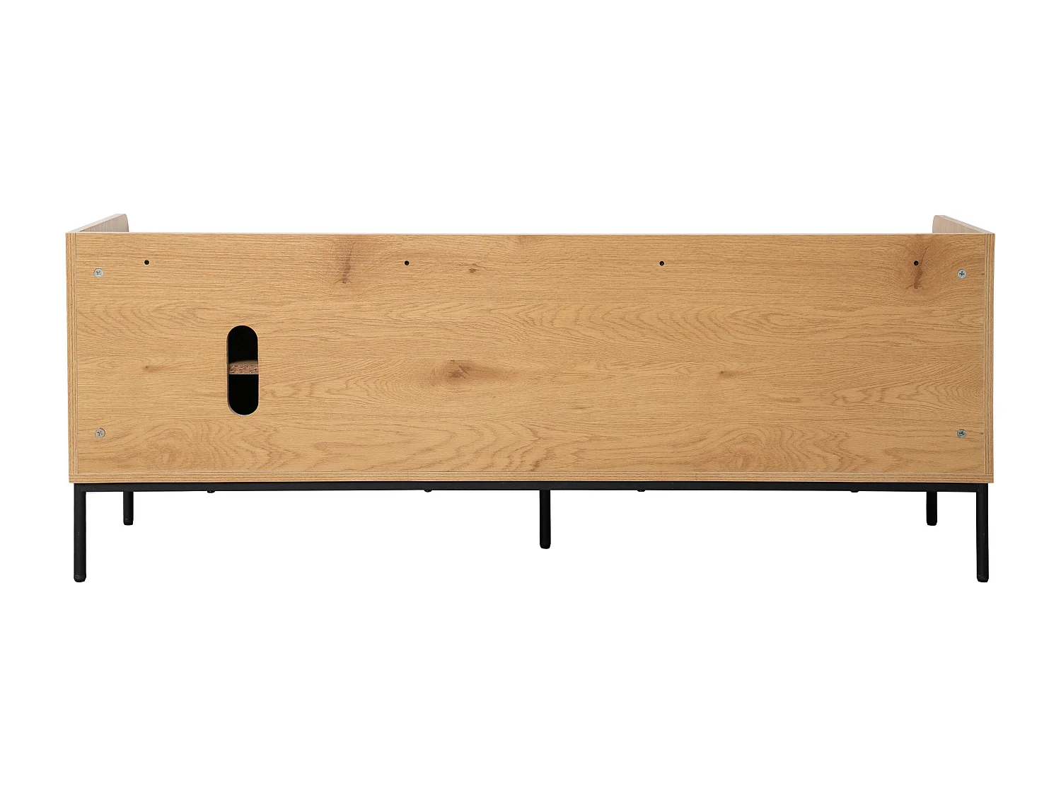 Meuble TV en acier et MDF décor mélaminé 150 cm beige