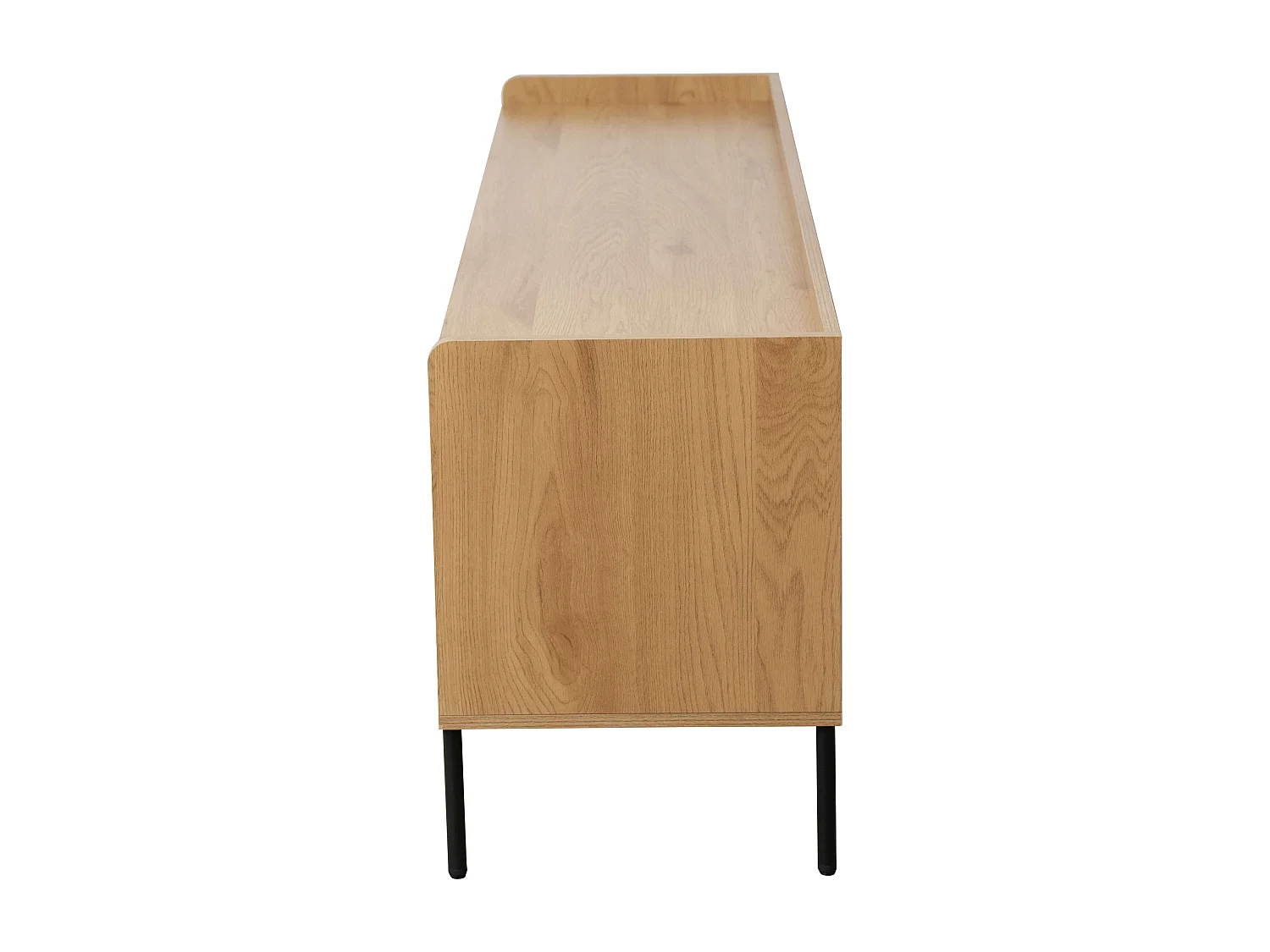 Meuble TV en acier et MDF décor mélaminé 150 cm beige