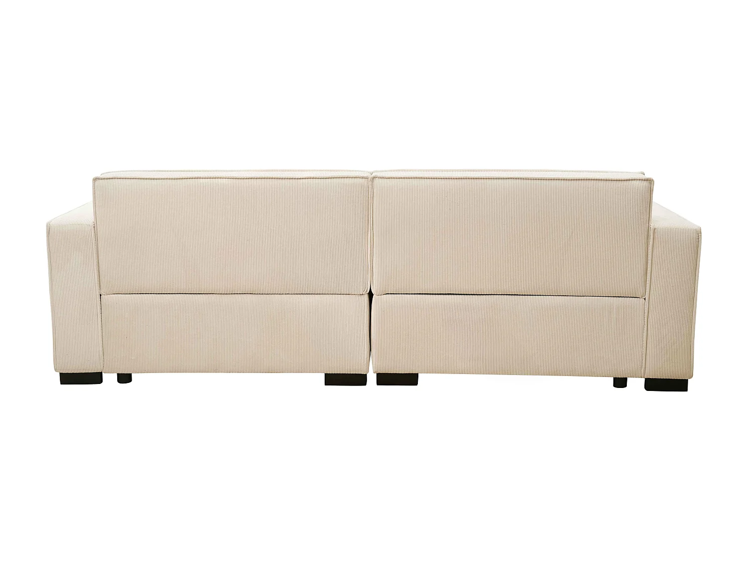 Vaste 3-zits hoekbank met chaise longue links in ecru L 247 cm