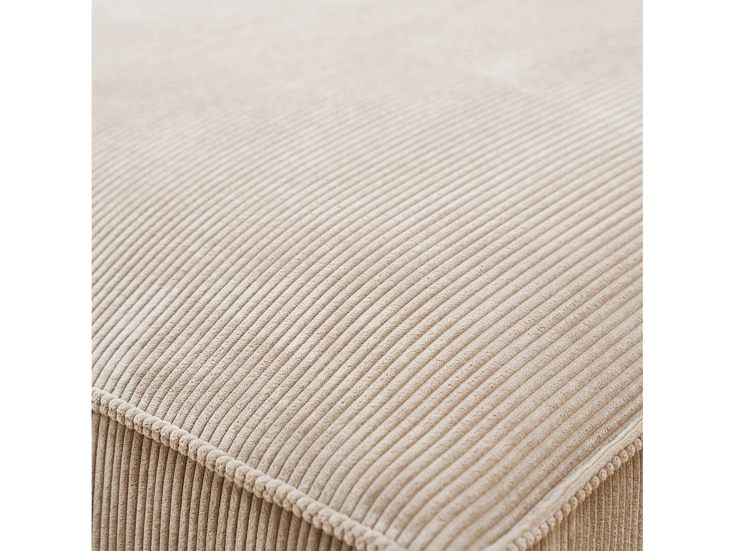 Vaste 3-zits hoekbank met chaise longue links in ecru L 247 cm