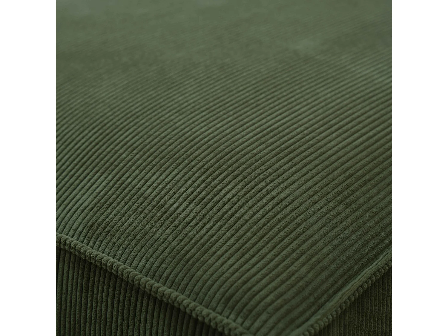 Canapé d'angle droit 3 places droite vert kaki L 247 cm