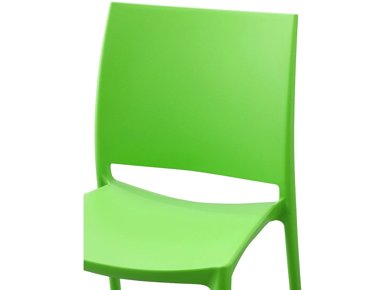 Lot de 2  Chaises de jardin - Plastique - Vert - Meton