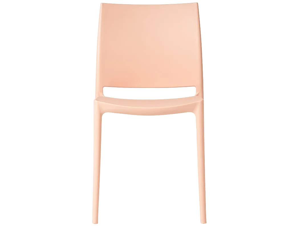 Lot de 2  Chaises de jardin - Plastique - Pêche - Meton