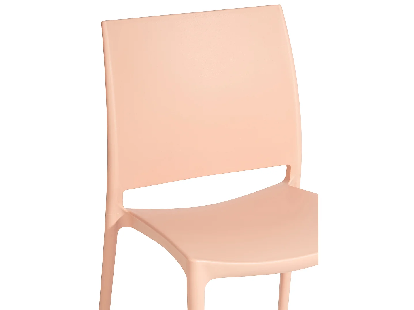 Lot de 2  Chaises de jardin - Plastique - Pêche - Meton