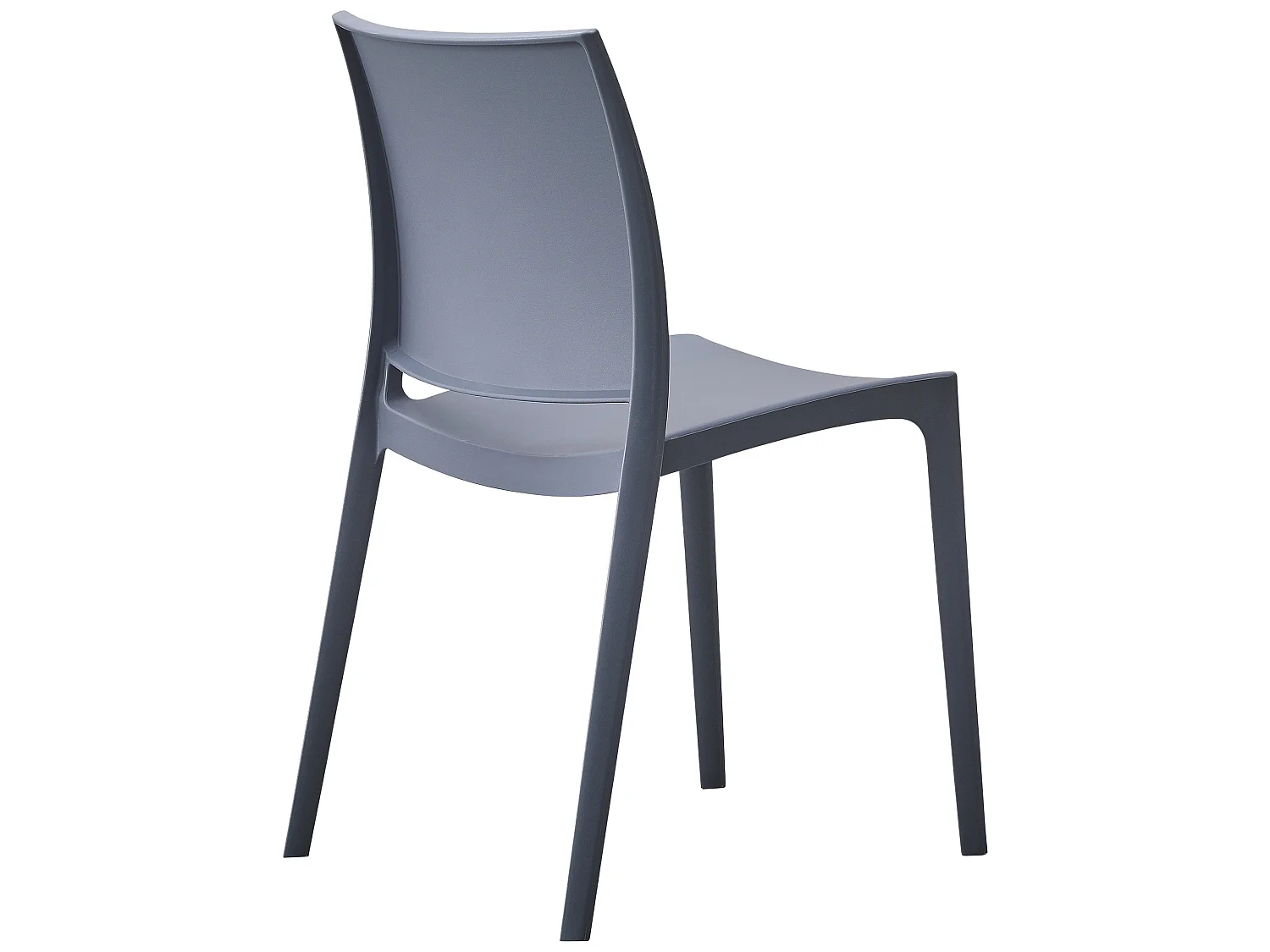Lot de 2  Chaises de jardin - Plastique - Gris - Meton