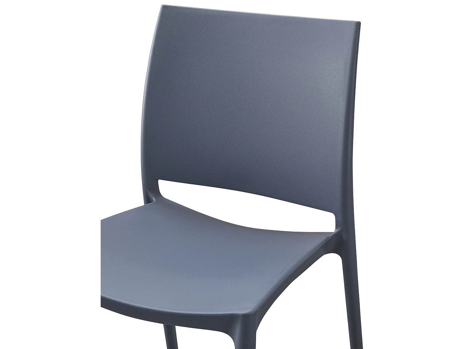Lot de 2  Chaises de jardin - Plastique - Gris - Meton