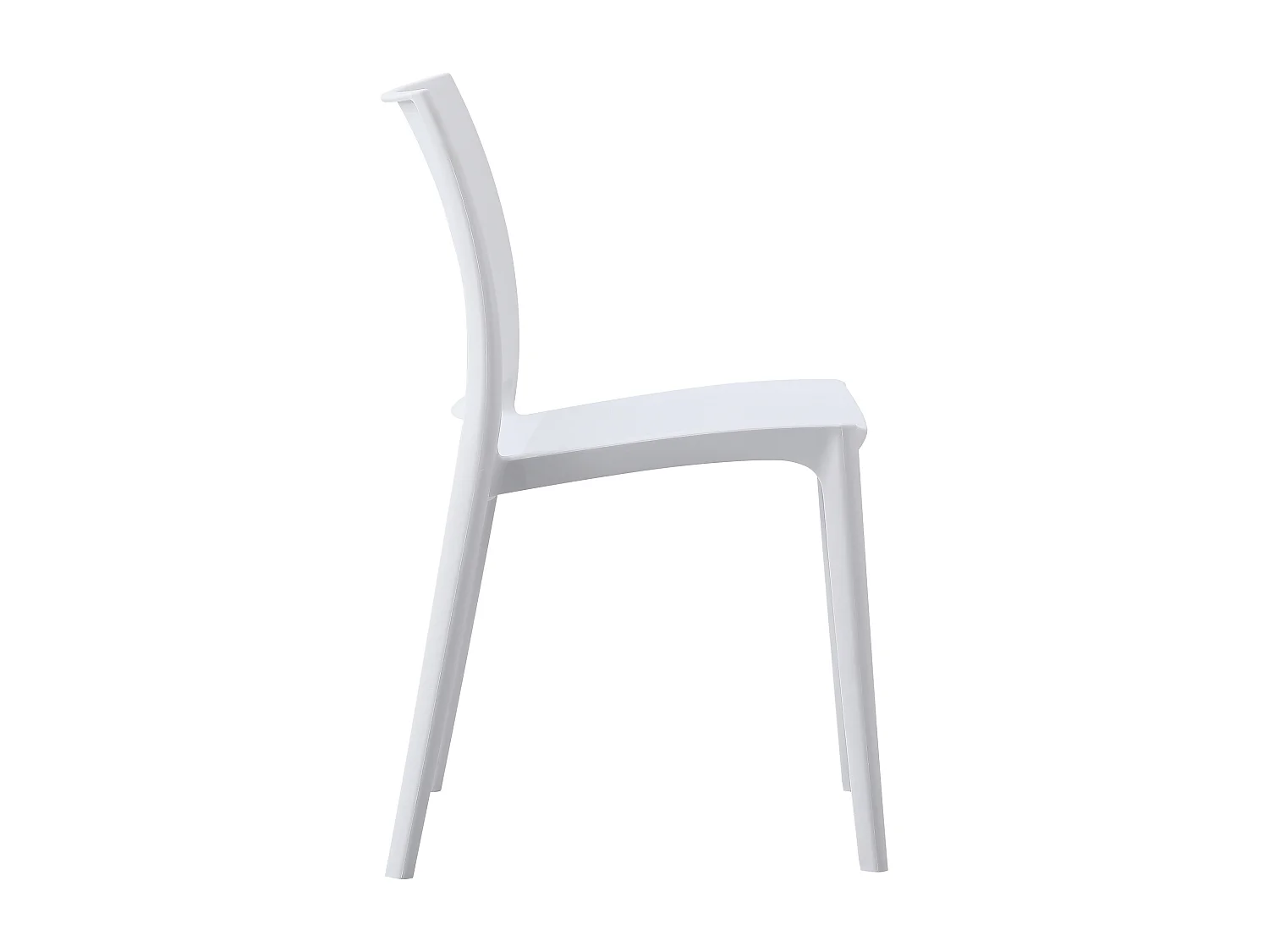 Lot de 2  Chaises de jardin - Plastique - Blanc - Meton