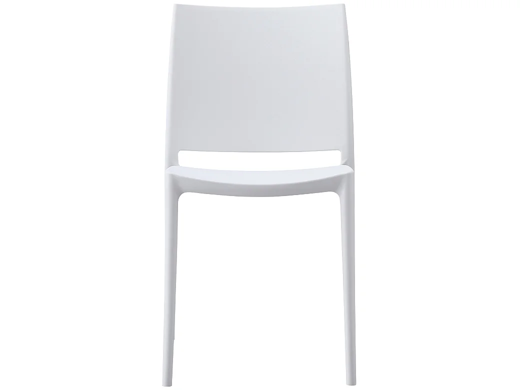 Lot de 2  Chaises de jardin - Plastique - Blanc - Meton