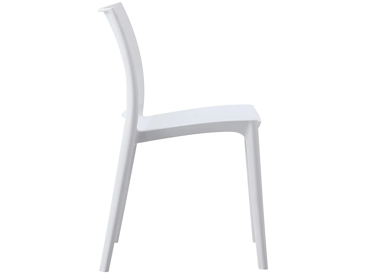 Lot de 2  Chaises de jardin - Plastique - Blanc - Meton