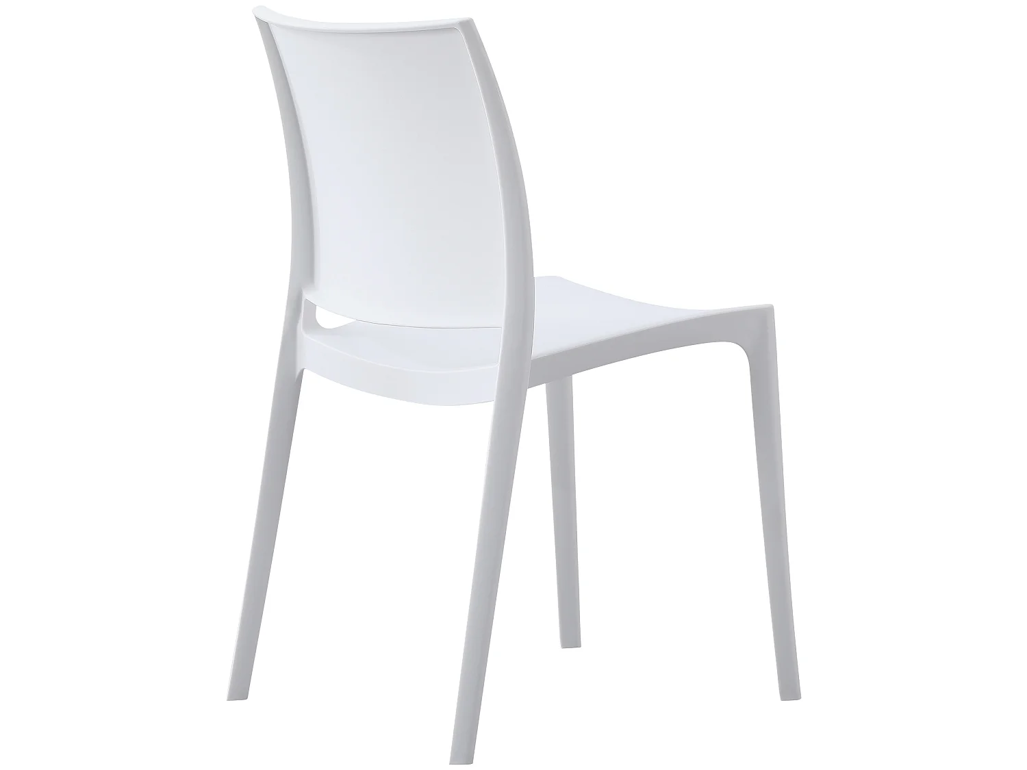 Lot de 2  Chaises de jardin - Plastique - Blanc - Meton