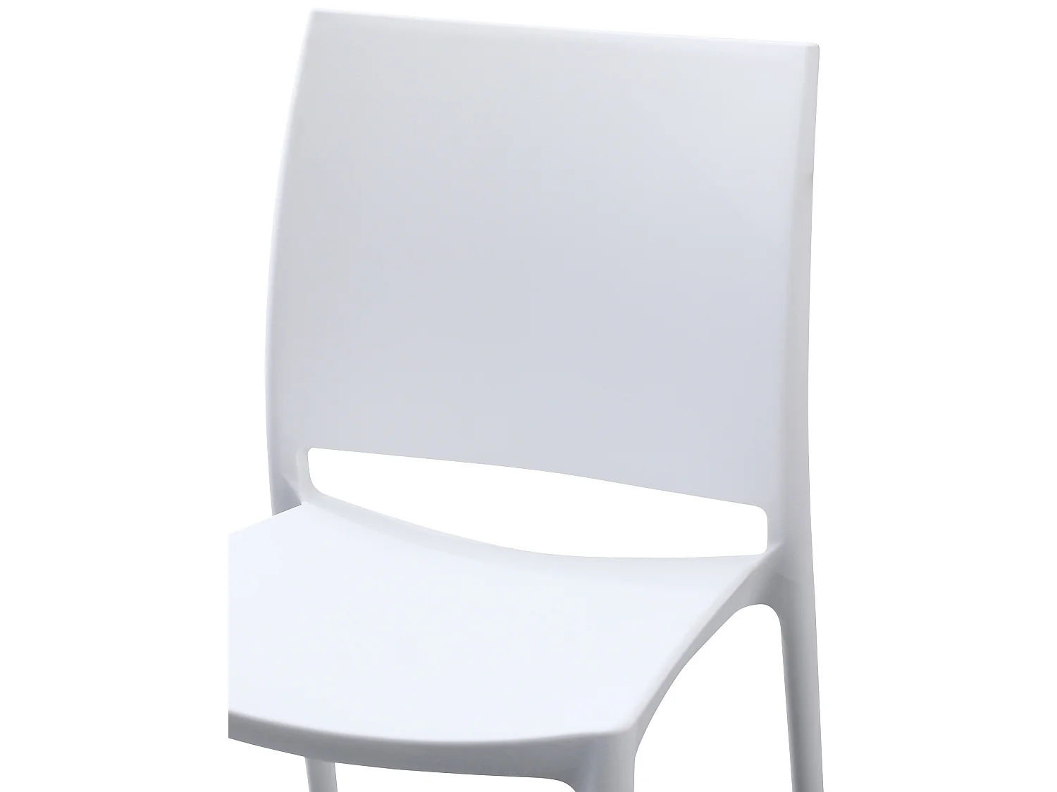 Lot de 2  Chaises de jardin - Plastique - Blanc - Meton