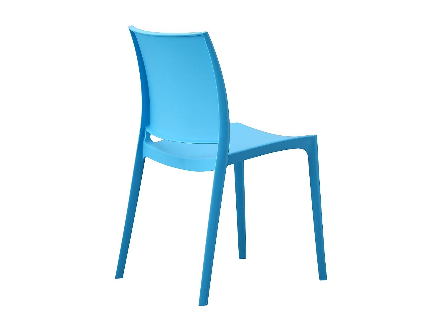 Lot de 2  Chaises de jardin - Plastique - Bleu - Meton