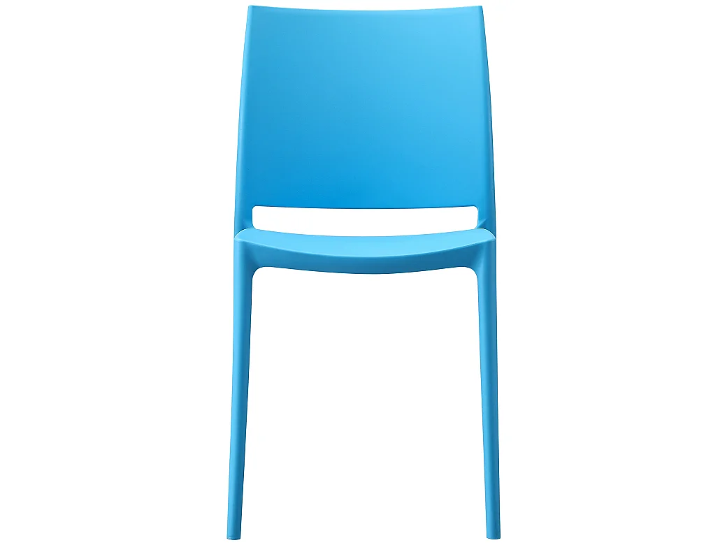 Lot de 2  Chaises de jardin - Plastique - Bleu - Meton