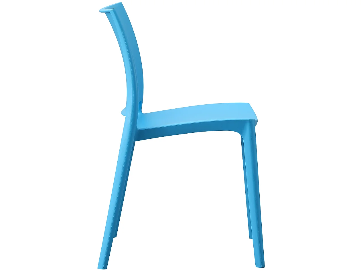 Lot de 2  Chaises de jardin - Plastique - Bleu - Meton