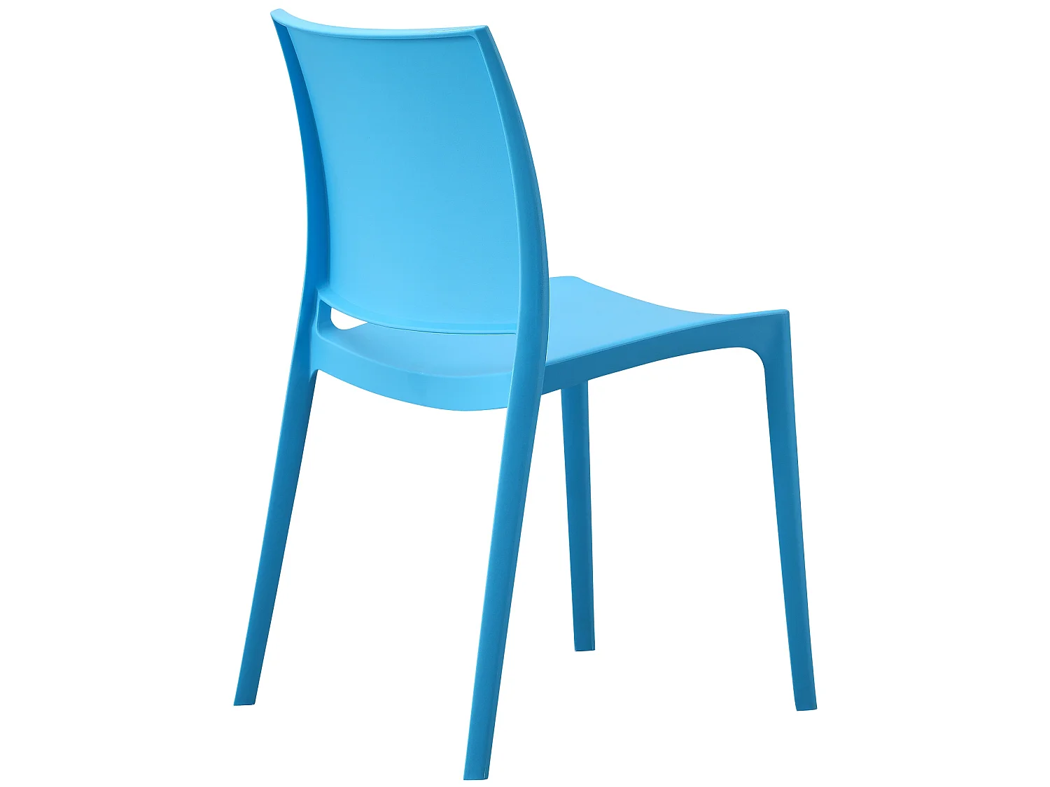Lot de 2  Chaises de jardin - Plastique - Bleu - Meton