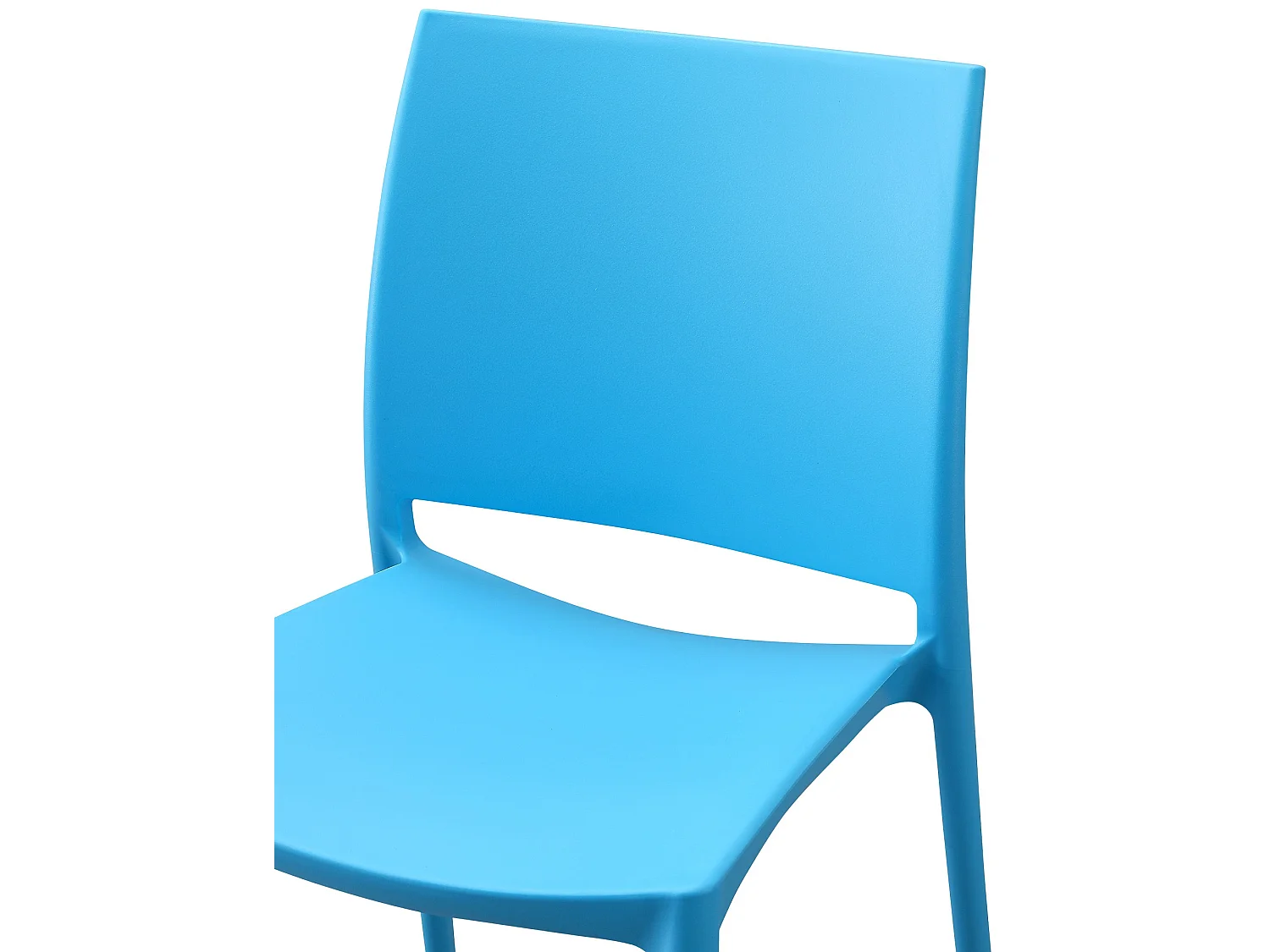 Lot de 2  Chaises de jardin - Plastique - Bleu - Meton