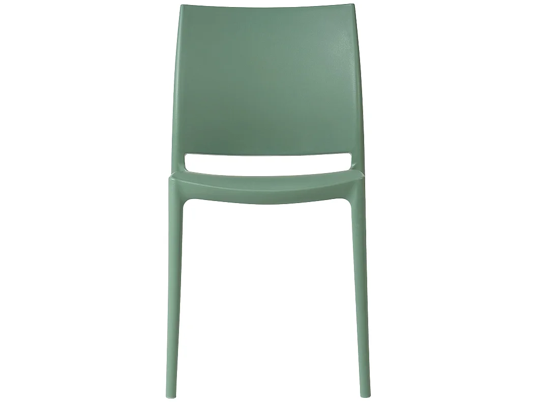 Lot de 2  Chaises de jardin - Plastique - Olive - Meton