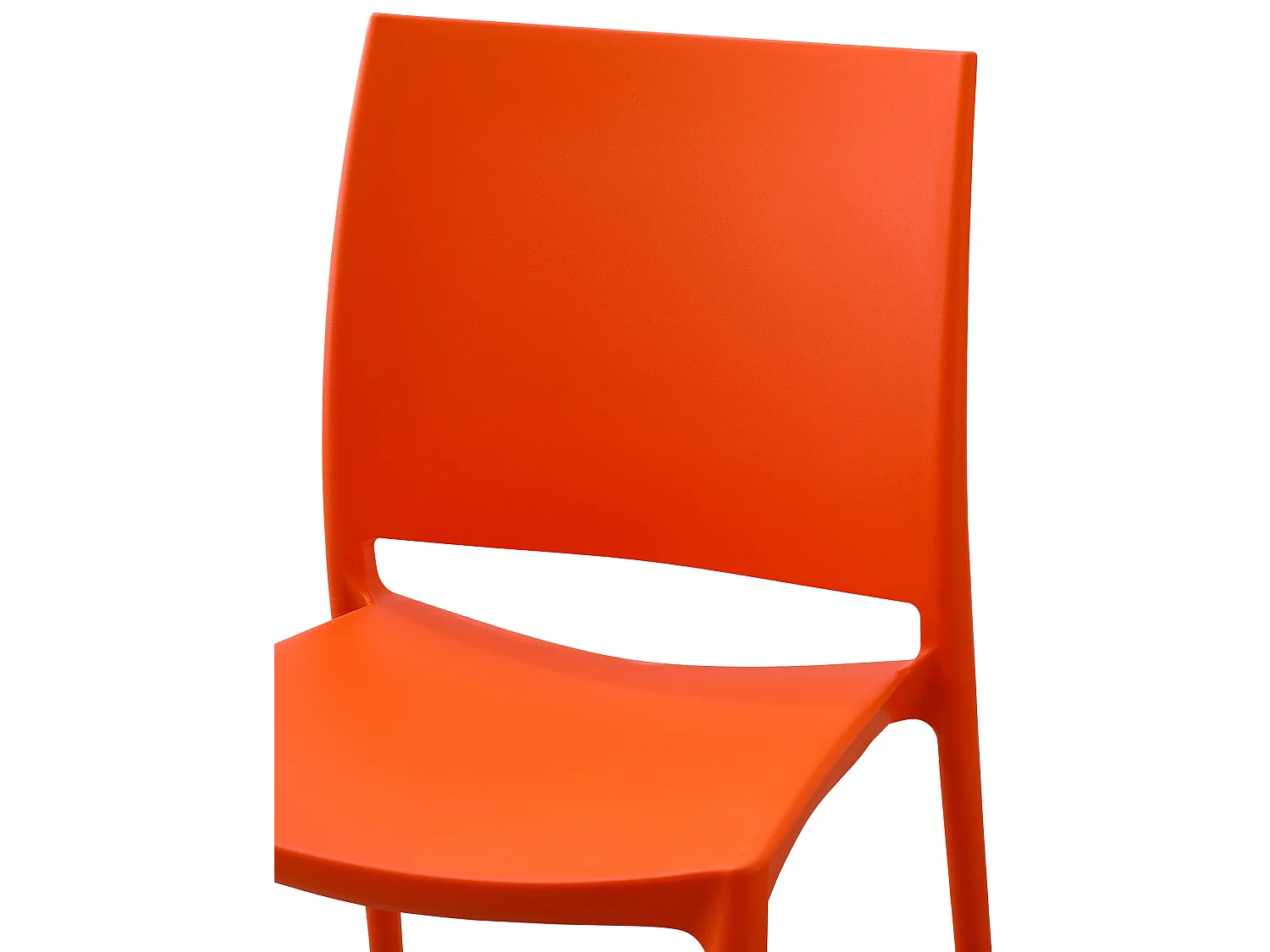 Lot de 2  Chaises de jardin - Plastique - Orange - Meton