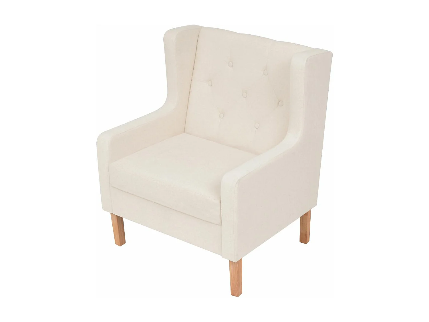 Fauteuil chaise siège lounge tissu blanche 76 x 68 x 90 cm 1102129/3