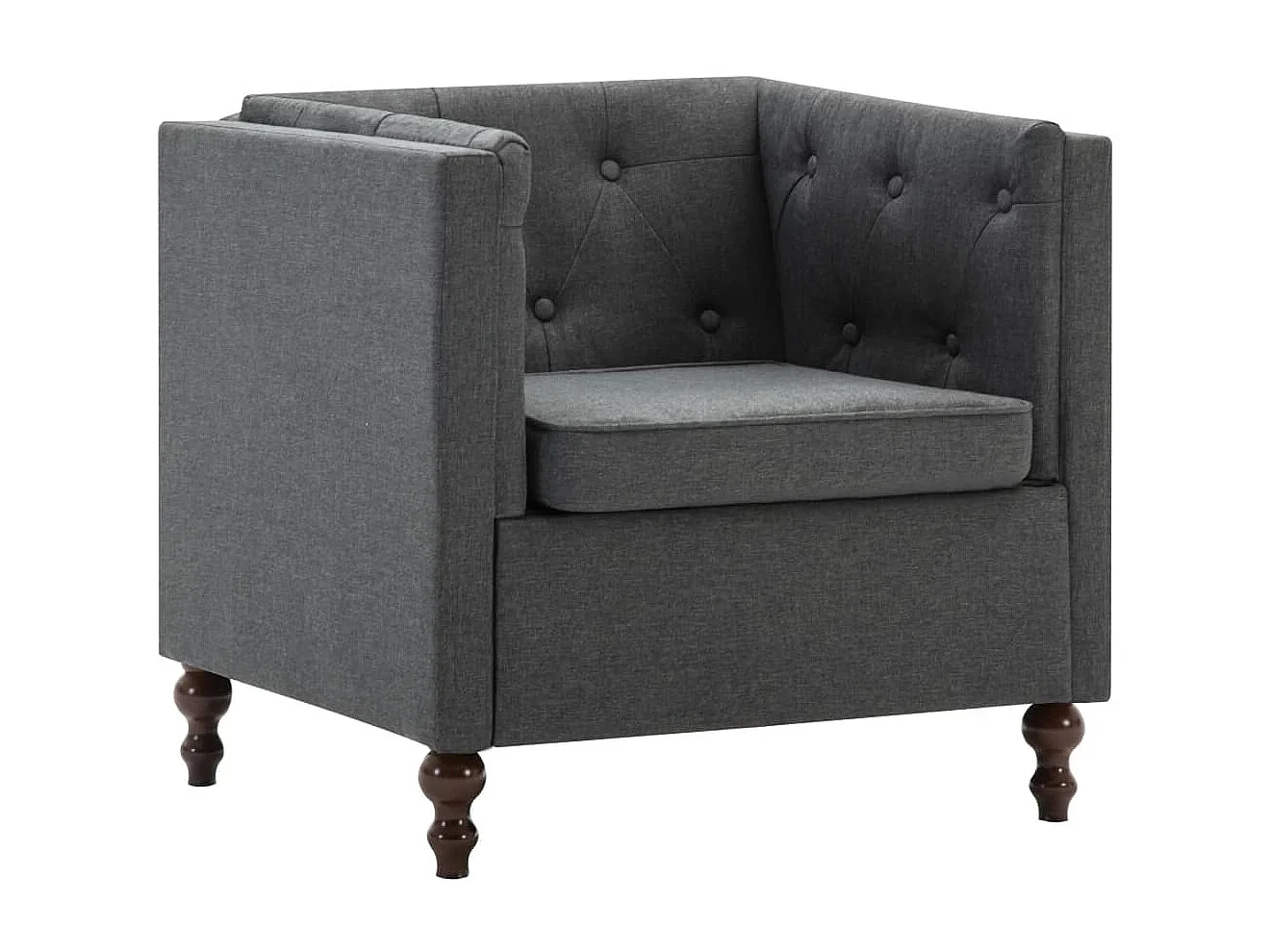 Fauteuil chaise siège lounge tissu grise 86 x 67 x 71 cm 1102345