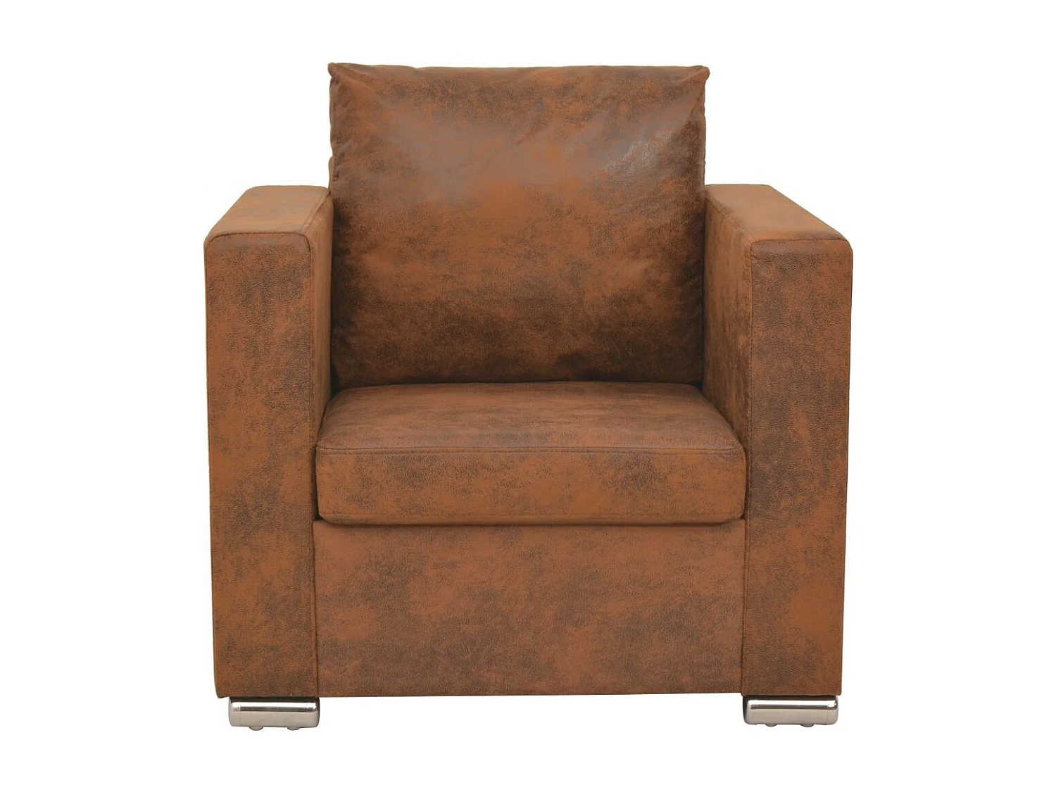 Sillón sillón sillón club sofá salón piel sintética marrón 1102124/3