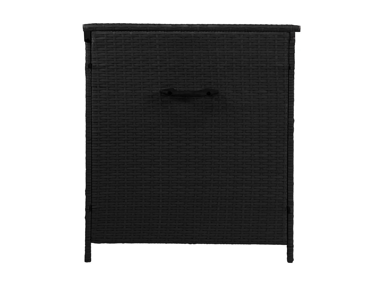 Caja de Almacenamiento para Exterior de Ratán - Negro