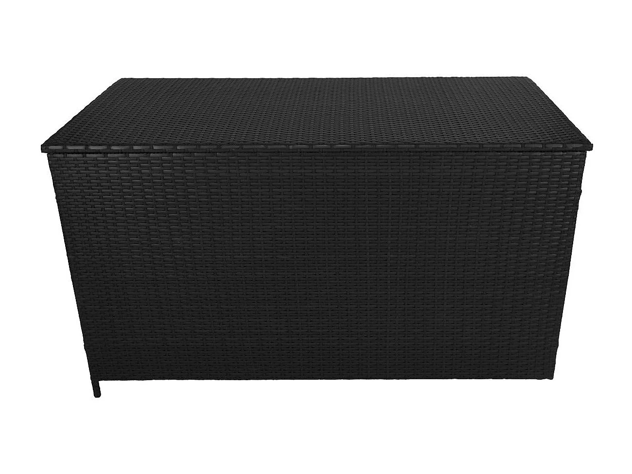 Caja de Almacenamiento para Exterior de Ratán - Negro