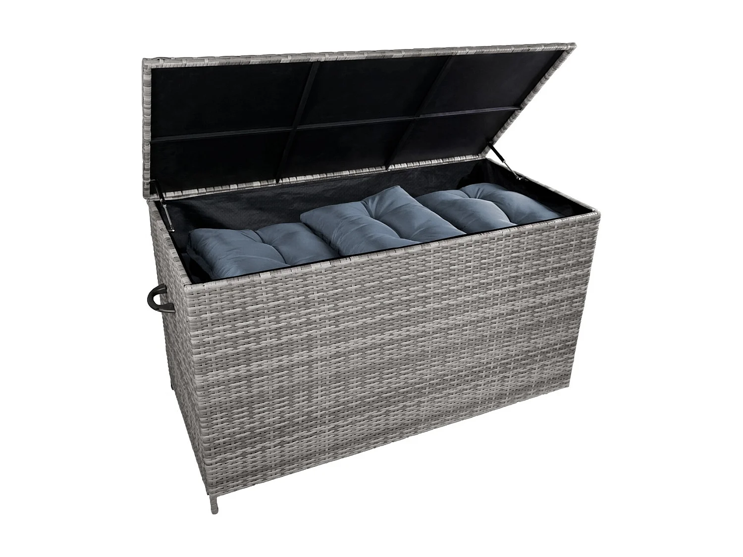 Rattan Kissenbox - Grau