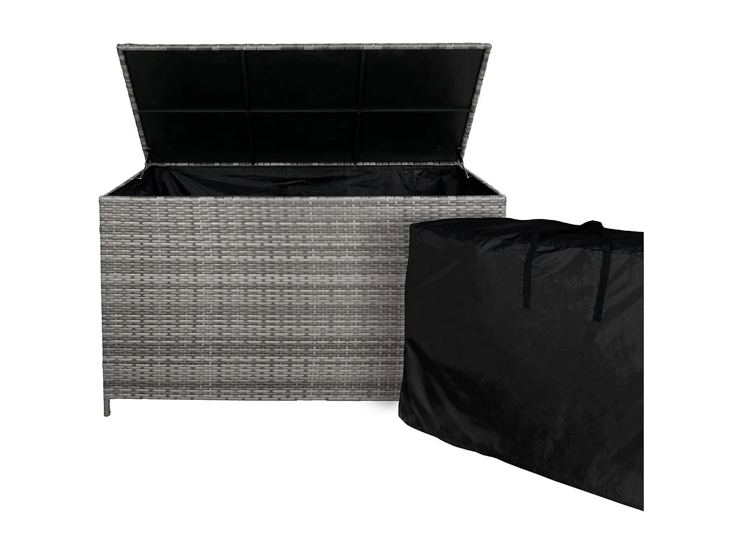 Contenitore per cuscini in rattan – Grigio