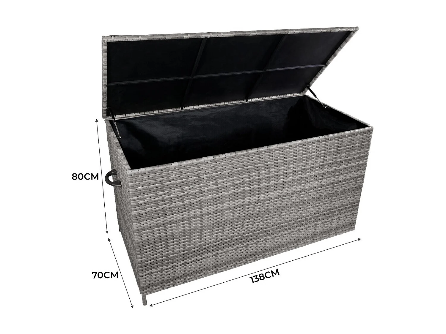 Contenitore per cuscini in rattan – Grigio