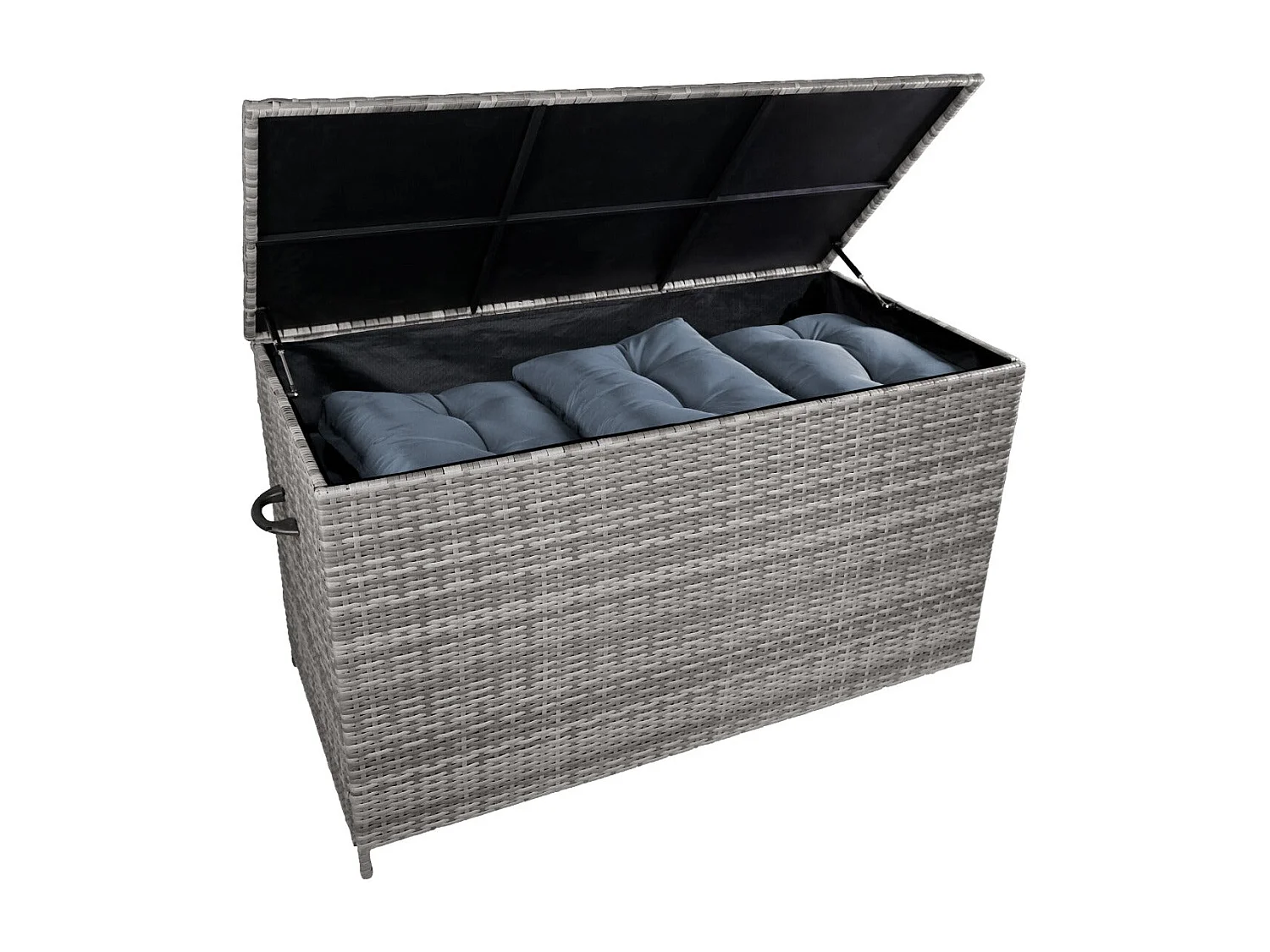 Contenitore per cuscini in rattan – Grigio