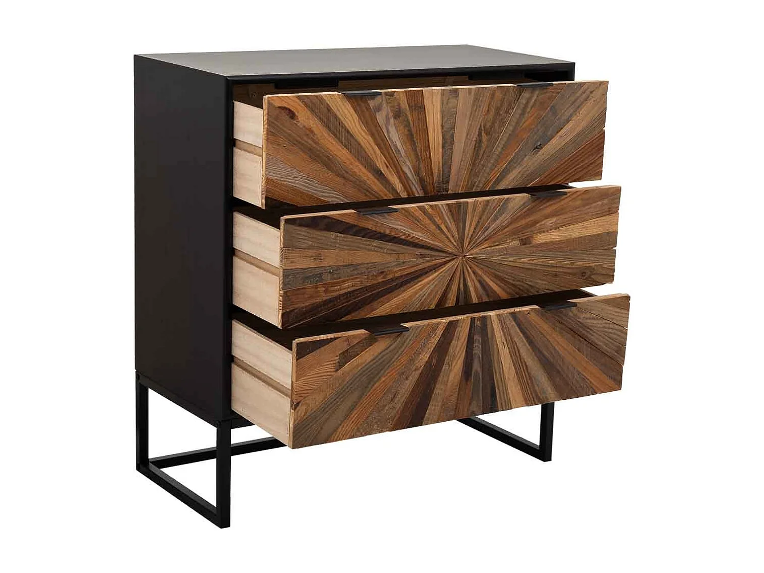 Kommode aus braunem Holz 75x36x80