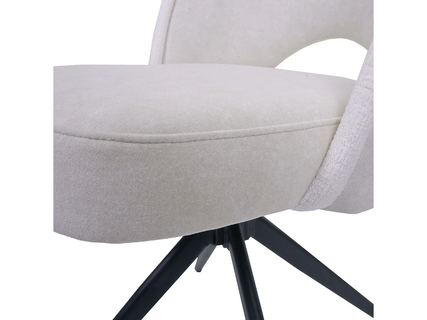 Chaise de salle à manger MCW-N72 (lot de 2),  crème