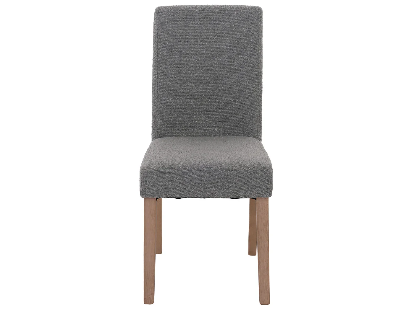 Chaise de salle à manger Littau Bouclé (lot de 6),  gris, pieds couleur naturelle