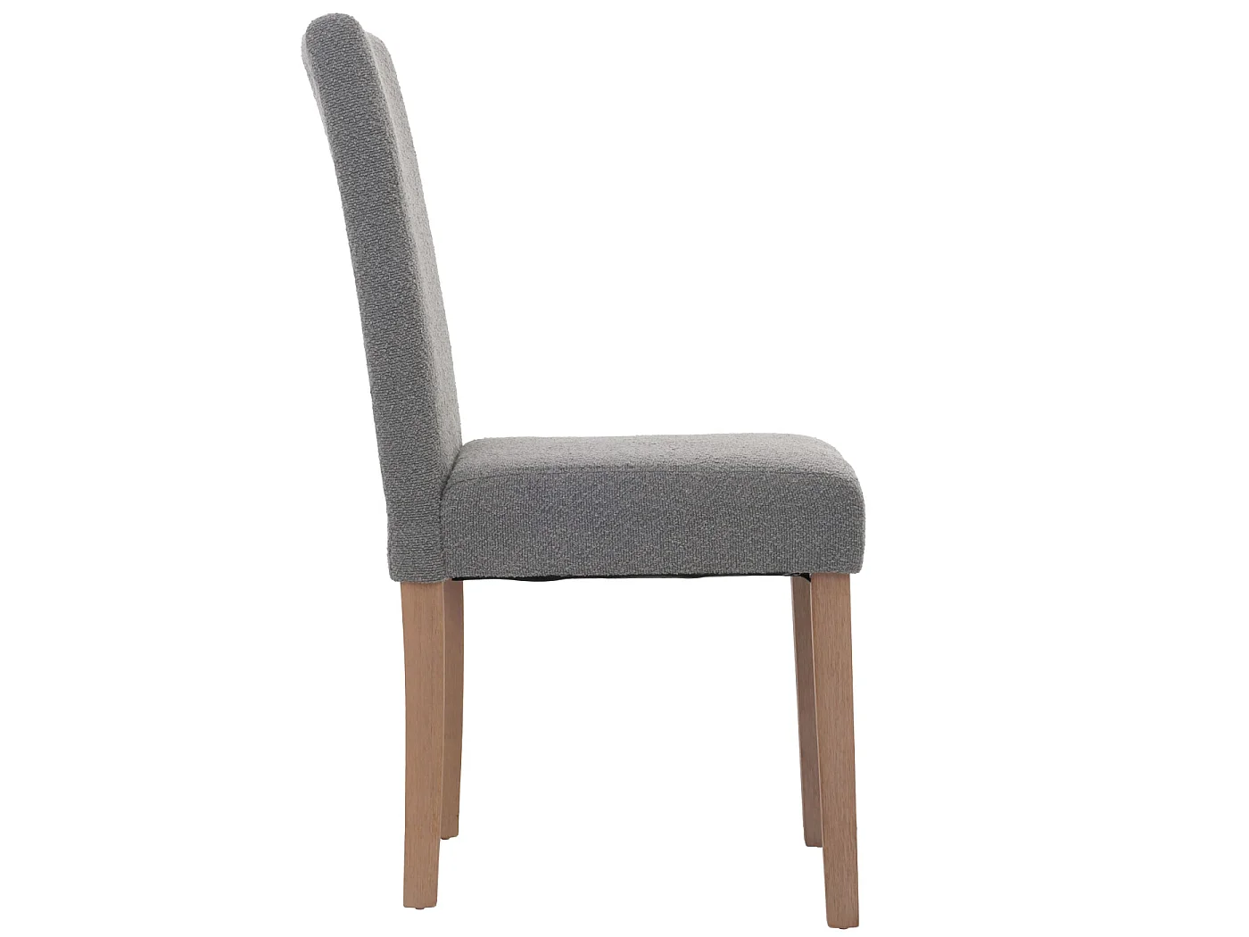 Chaise de salle à manger Littau Bouclé (lot de 6),  gris, pieds couleur naturelle