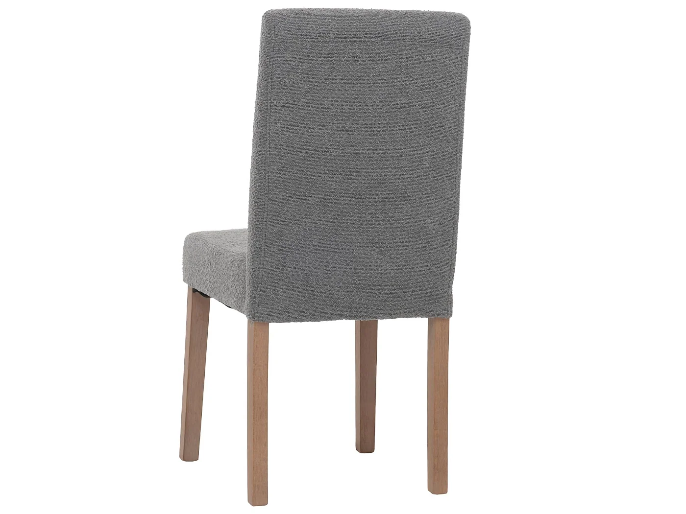 Chaise de salle à manger Littau Bouclé (lot de 6),  gris, pieds couleur naturelle