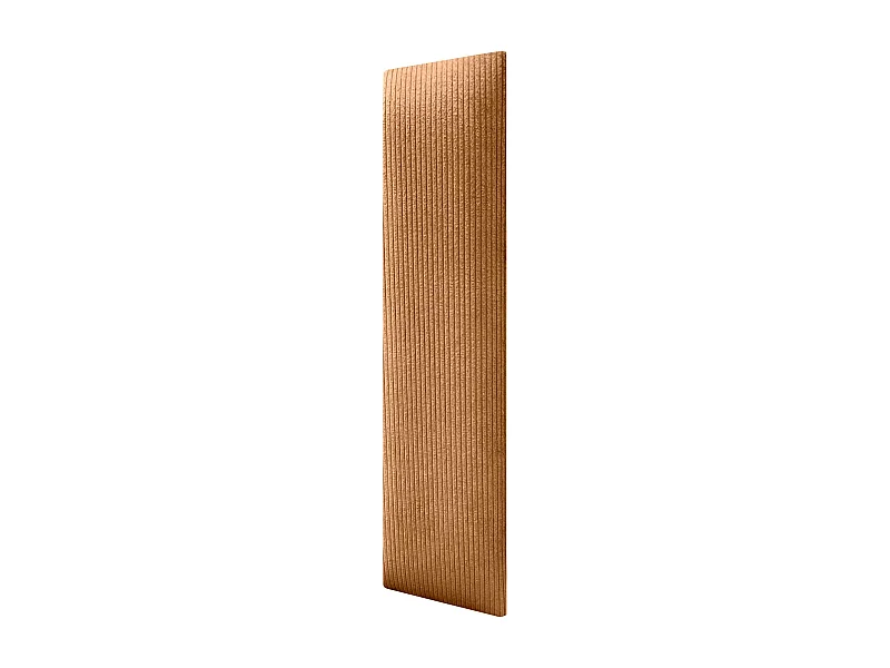 DHOME Lot de 6 Panneaux Rembourrés en Velours Côtelé Premium Autocollants pour Mur Acoustiques Absorbants (Orange, 60x20cm, x6)