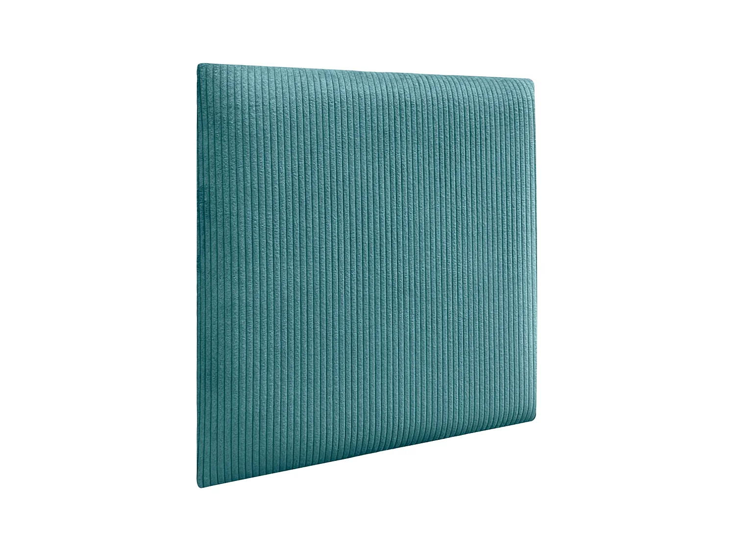DHOME Lot de 6 Panneaux Rembourrés en Velours Côtelé Premium Autocollants pour Mur Acoustiques Absorbants (Turquoise, 50x50cm, x6)