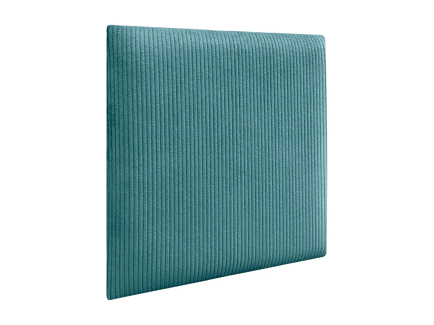DHOME Lot de 8 Panneaux Rembourrés en Velours Côtelé Premium Autocollants pour Mur Acoustiques Absorbants (Turquoise, 60x60cm, x8)