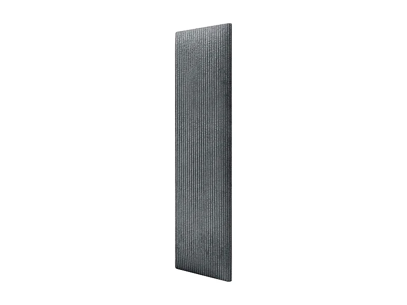 DHOME Lot de 8 Panneaux Rembourrés en Velours Côtelé Premium Autocollants pour Mur Acoustiques Absorbants (Gris Foncé, 60x20cm, x8)