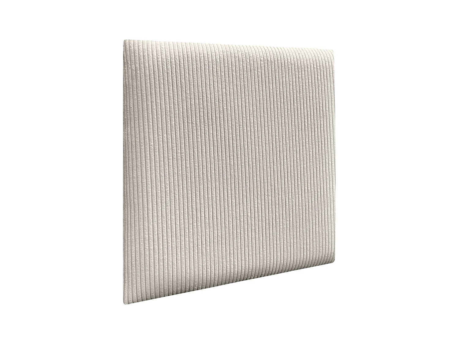 DHOME Lot de 1 Panneau Rembourré en Velours Côtelé Premium Autocollant pour Mur Acoustique Absorbant (Ivoire, 60x60cm, x1)