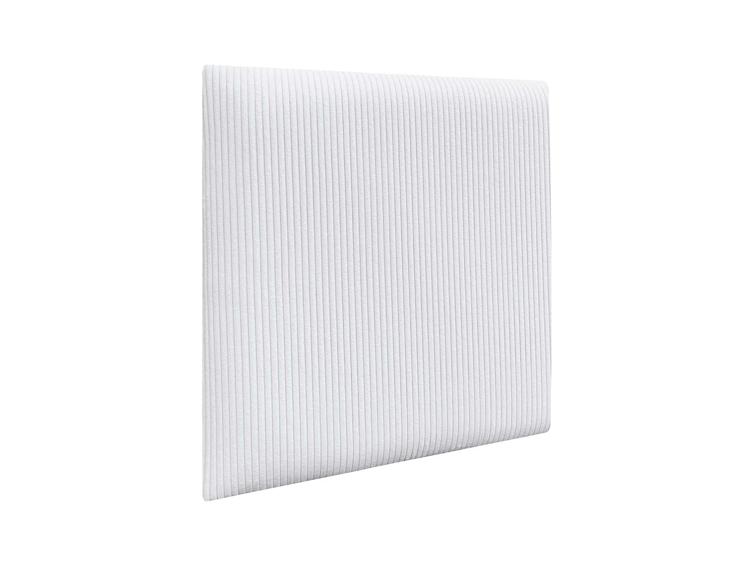 DHOME Set van 8 Premium Zelfklevende Beklede Panelen van Ribfluweel voor Muur – Geluidsabsorberend & Stootbescherming (Wit, 60x60cm, x8)
