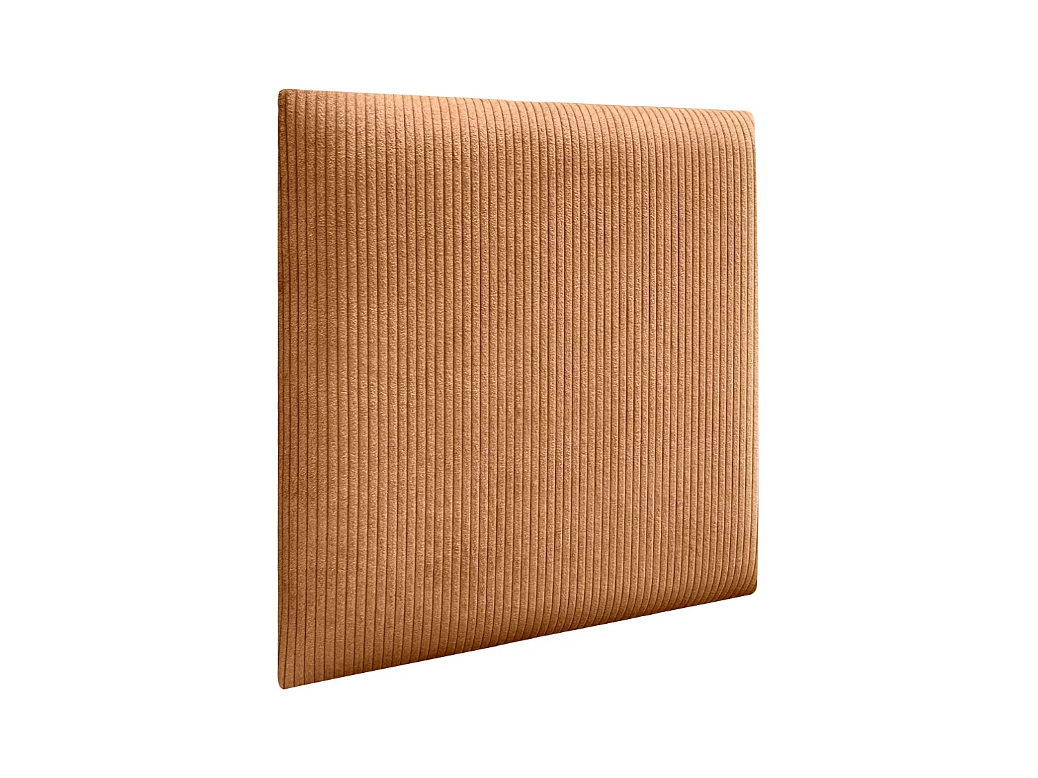 DHOME Set aus 8 gepolsterten Premium-Cord-Paneelen mit selbstklebender Rückseite für Wände – Akustisch absorbierend, Stoßschutz (Orange, 60x60cm, x8)