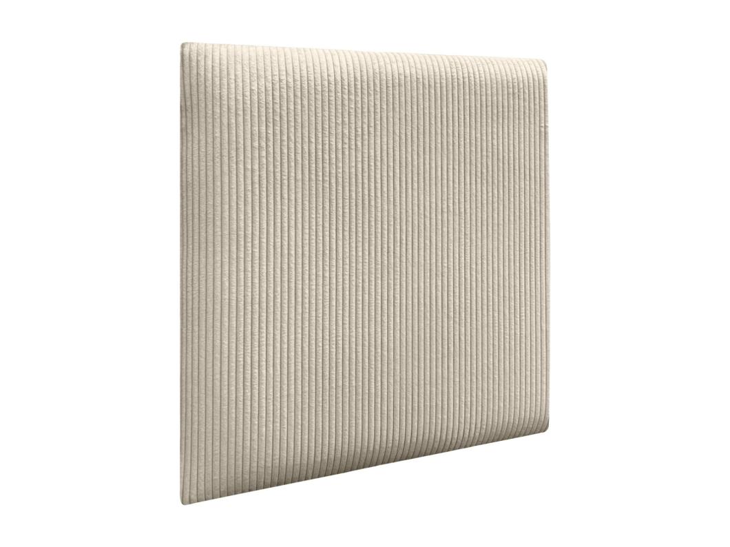DHOME Lot de 8 Panneaux Rembourrés en Velours Côtelé Premium Autocollants pour Mur Acoustiques Absorbants (Beige, 60x60cm, x8)