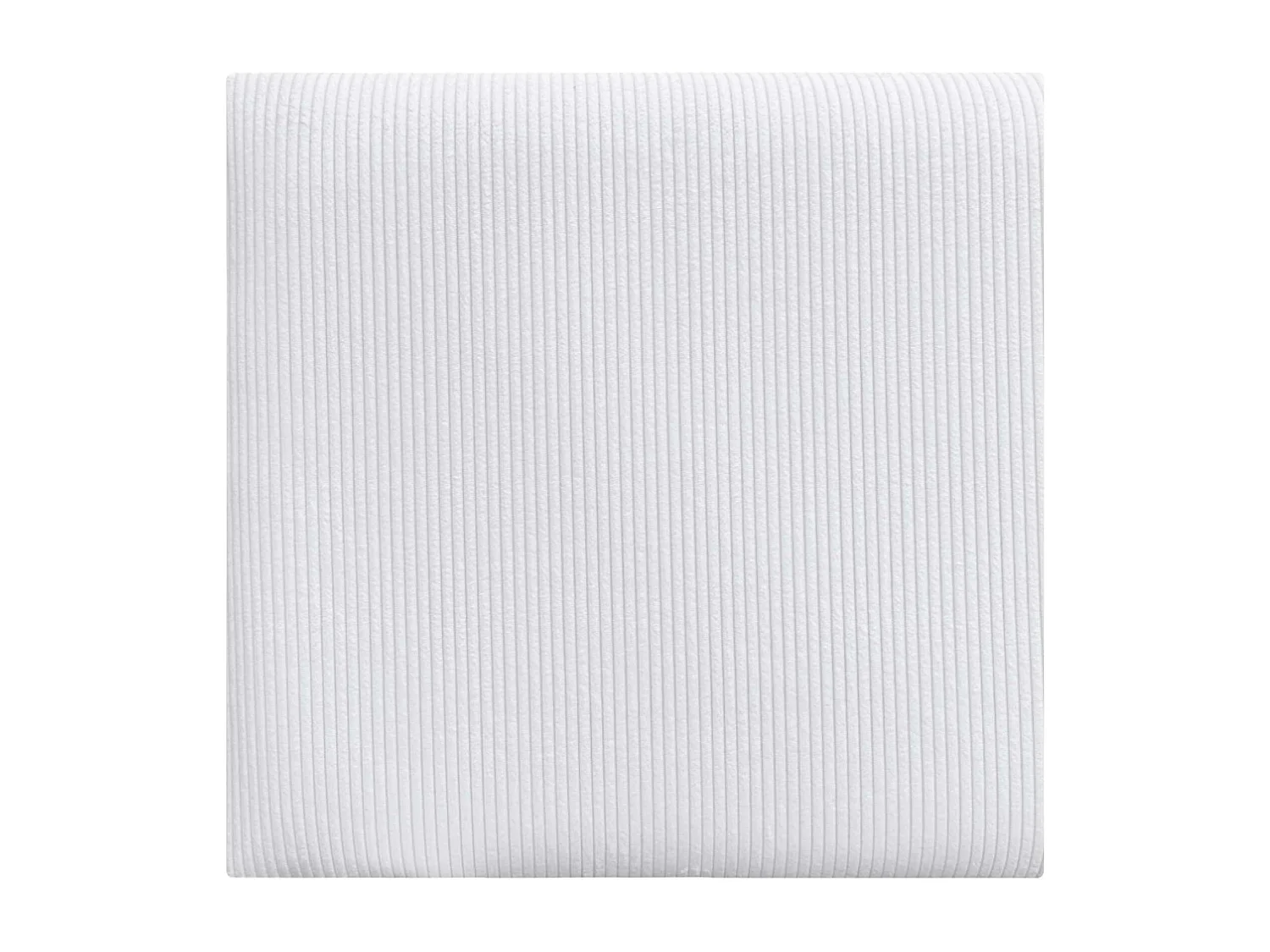 DHOME Lot de 8 Panneaux Rembourrés en Velours Côtelé Premium Autocollants pour Mur Acoustiques Absorbants (Blanc, 50x50cm, x8)